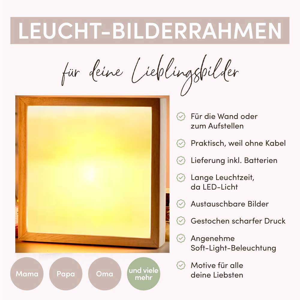Beleuchteter Bilderrahmen inkl. personalisiertem Bild "Unser Urlaub #2"