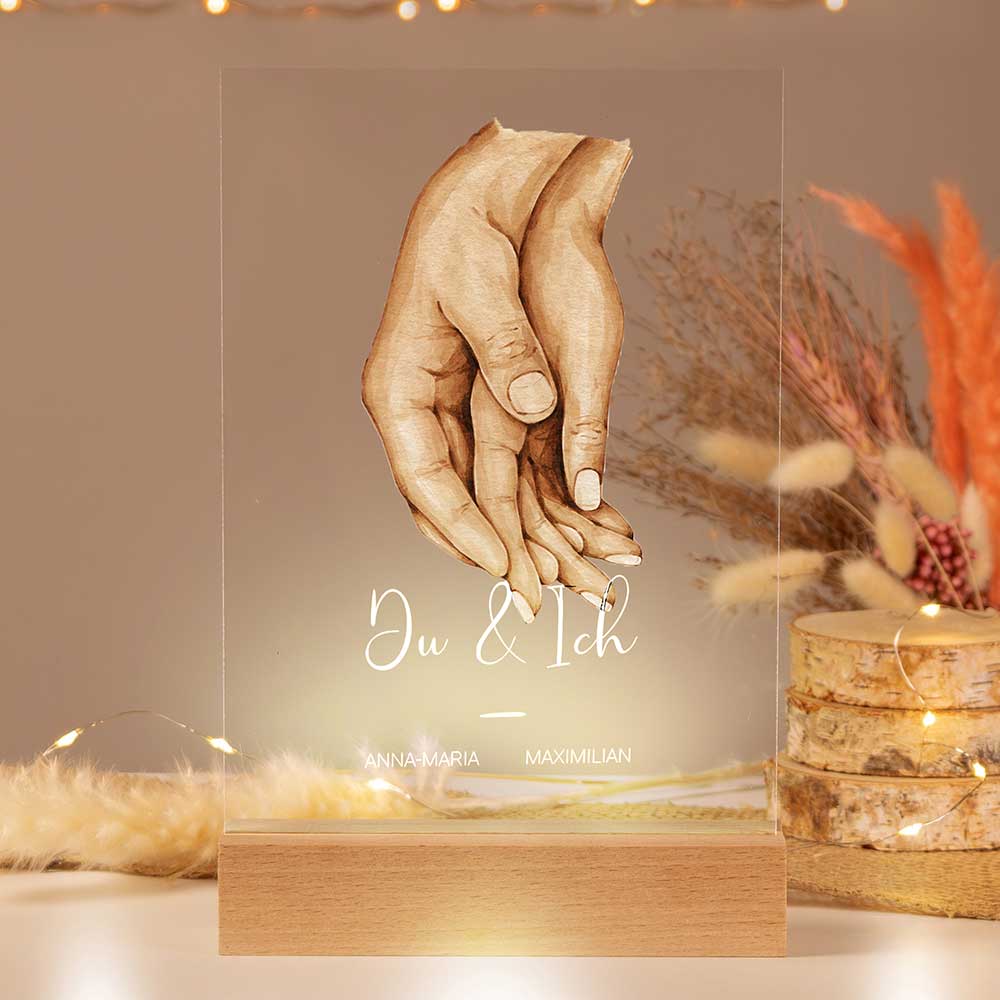 Personalisiertes Bild auf Acrylglas "Hände"