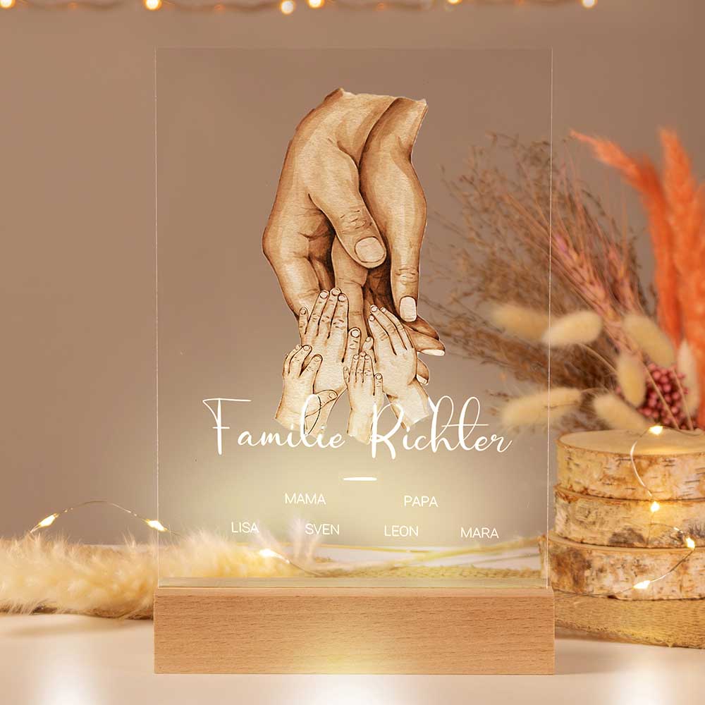 Personalisiertes Bild auf Acrylglas "Hände"