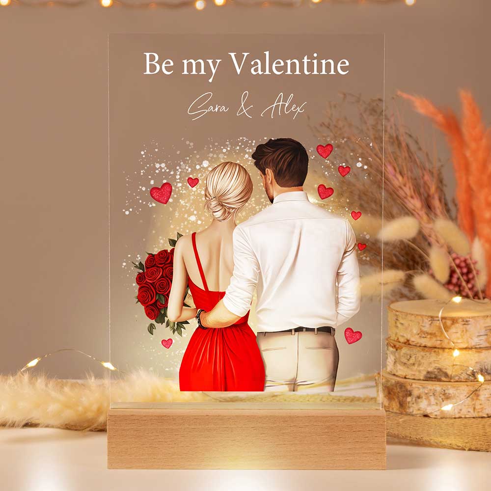 Personalisiertes Bild auf Acrylglas "Be My Valentine #1" | Valentinstagsgeschenk