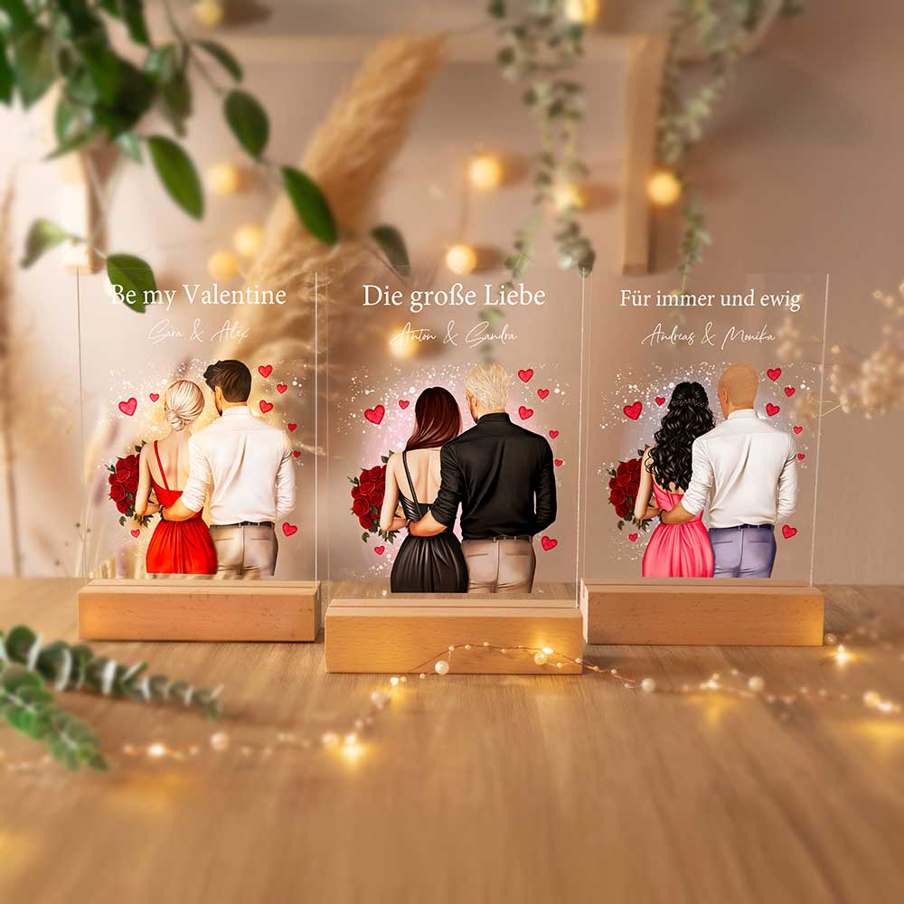 Personalisiertes Bild auf Acrylglas "Be My Valentine #1" | Valentinstagsgeschenk