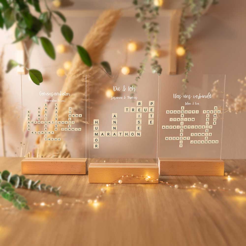 Personalisiertes Bild auf Acrylglas "Scrabble"