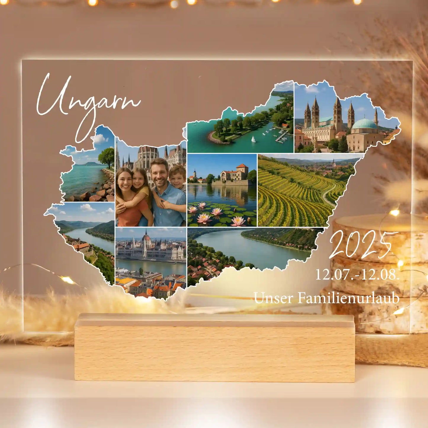 Personalisiertes Bild auf Acrylglas "Unser Urlaub #1"