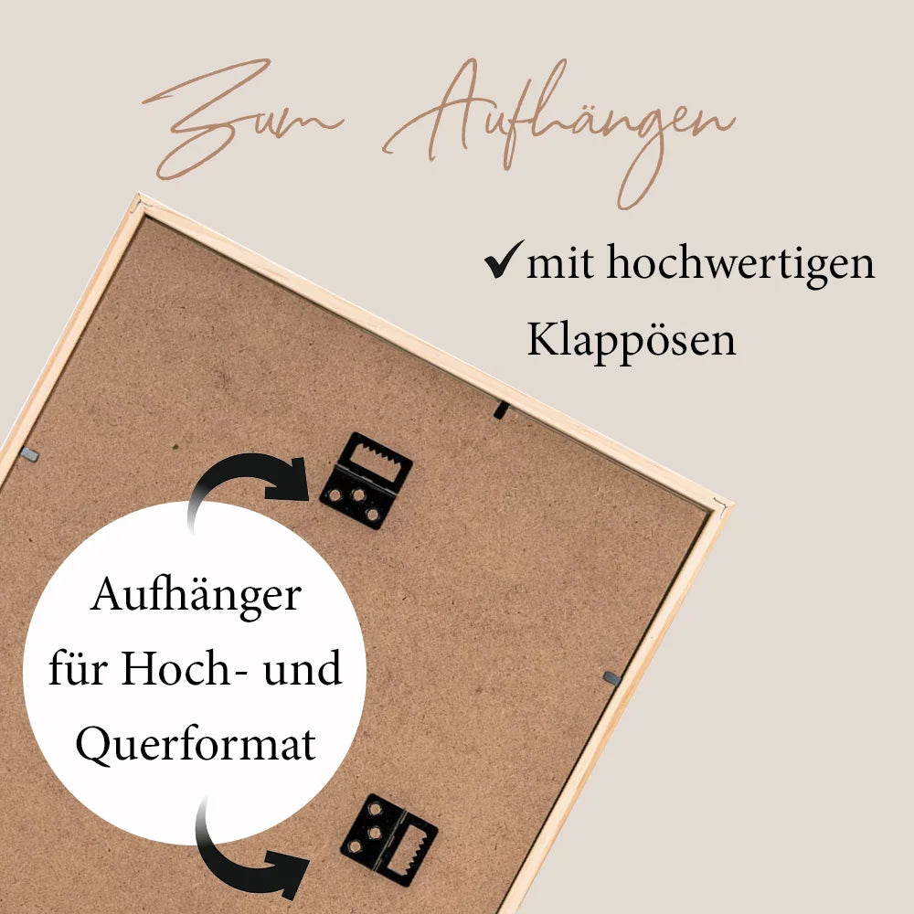 DIN A2 Bilderrahmen | Echtholz | Nachhaltige Forstwirtschaft | weiß gestrichen