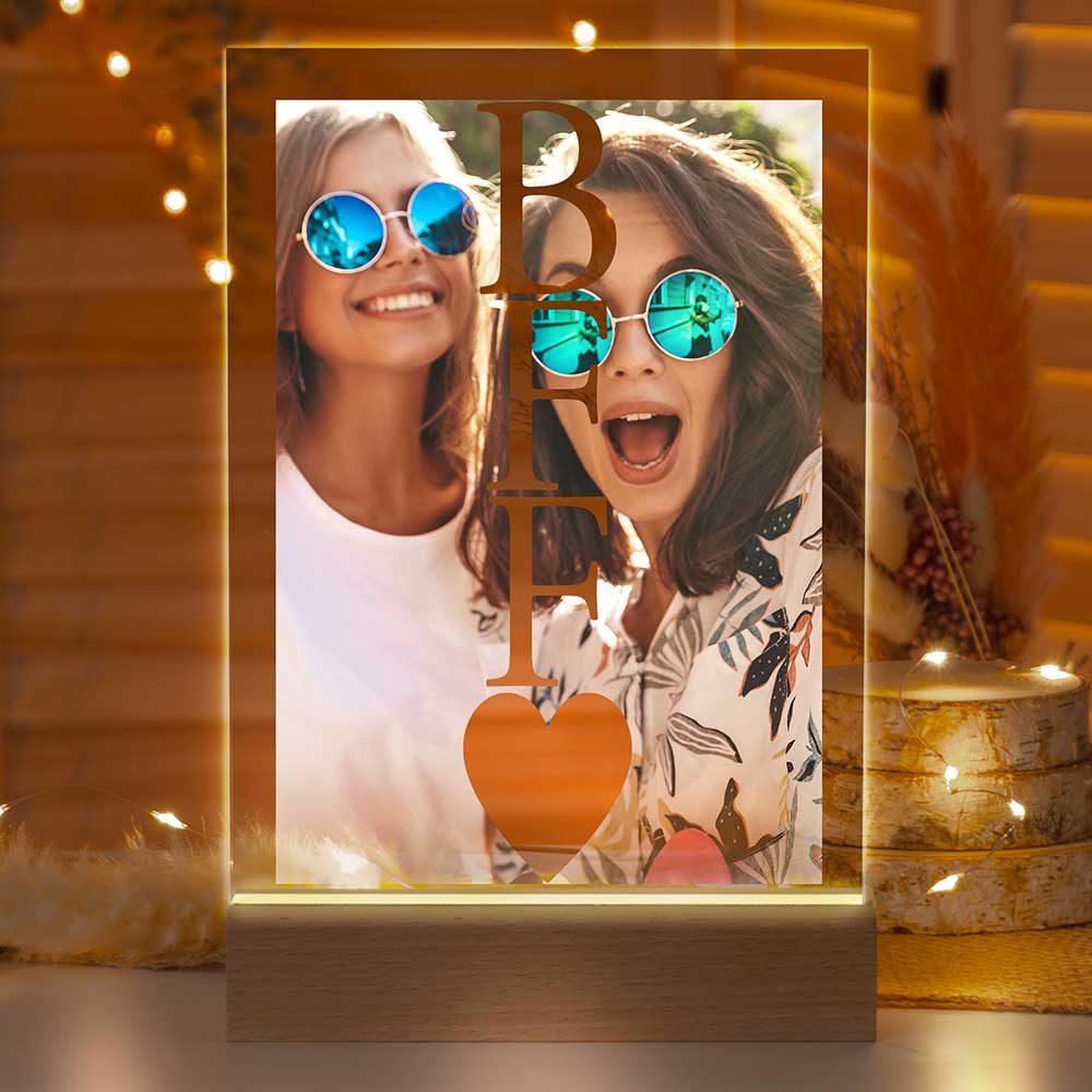 Personalisierte LED-Lampe aus Acrylglas "Dein Foto #1"
