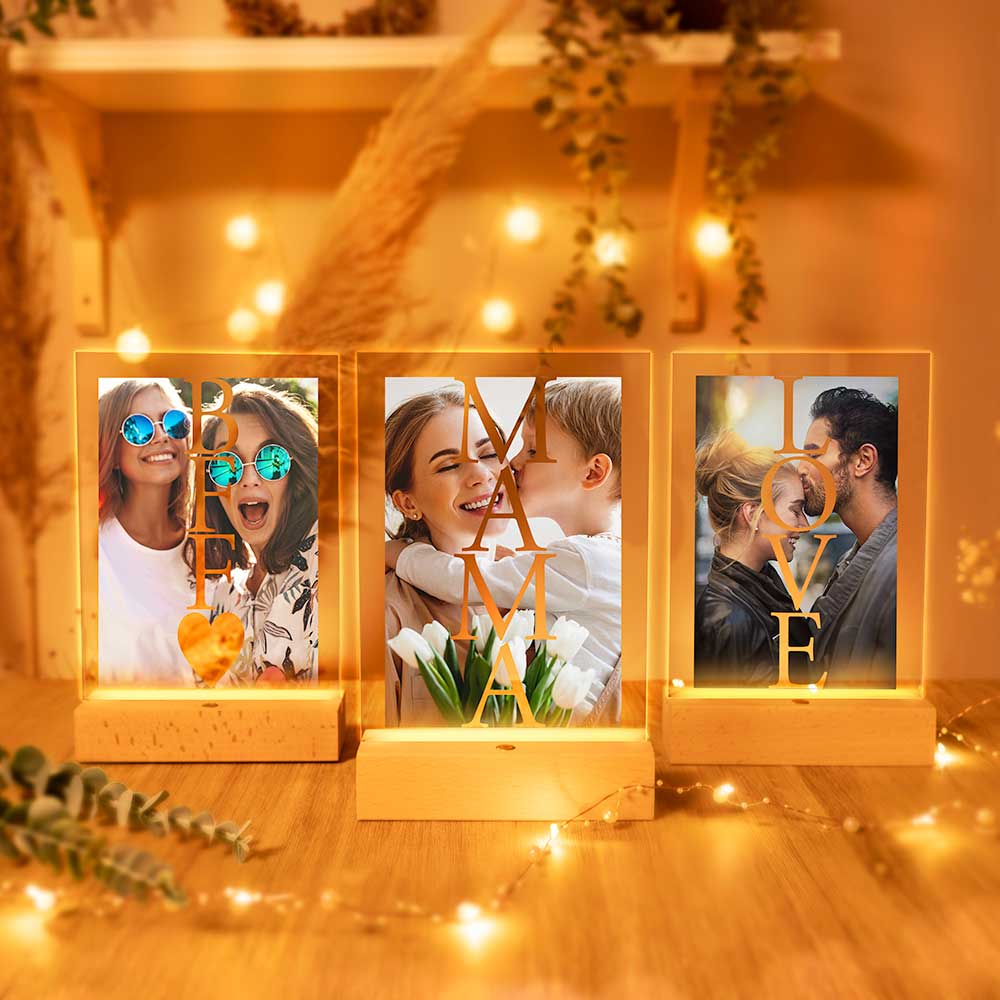 Personalisierte LED-Lampe aus Acrylglas "Dein Foto #1"