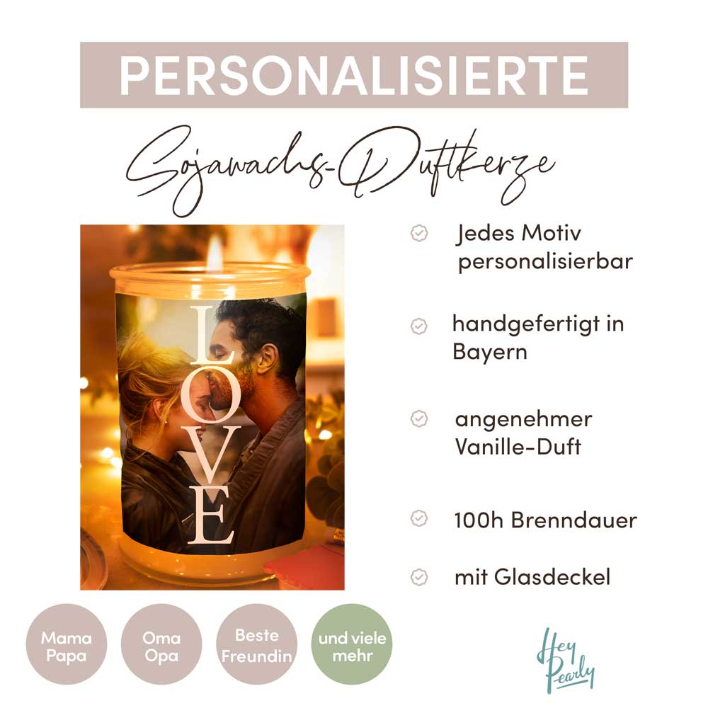 Personalisierte Duftkerze "Dein Foto #1"