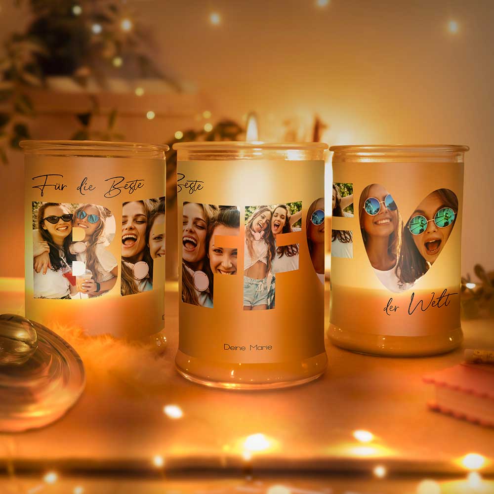 Personalisierte Duftkerze "Fotocollage #3"