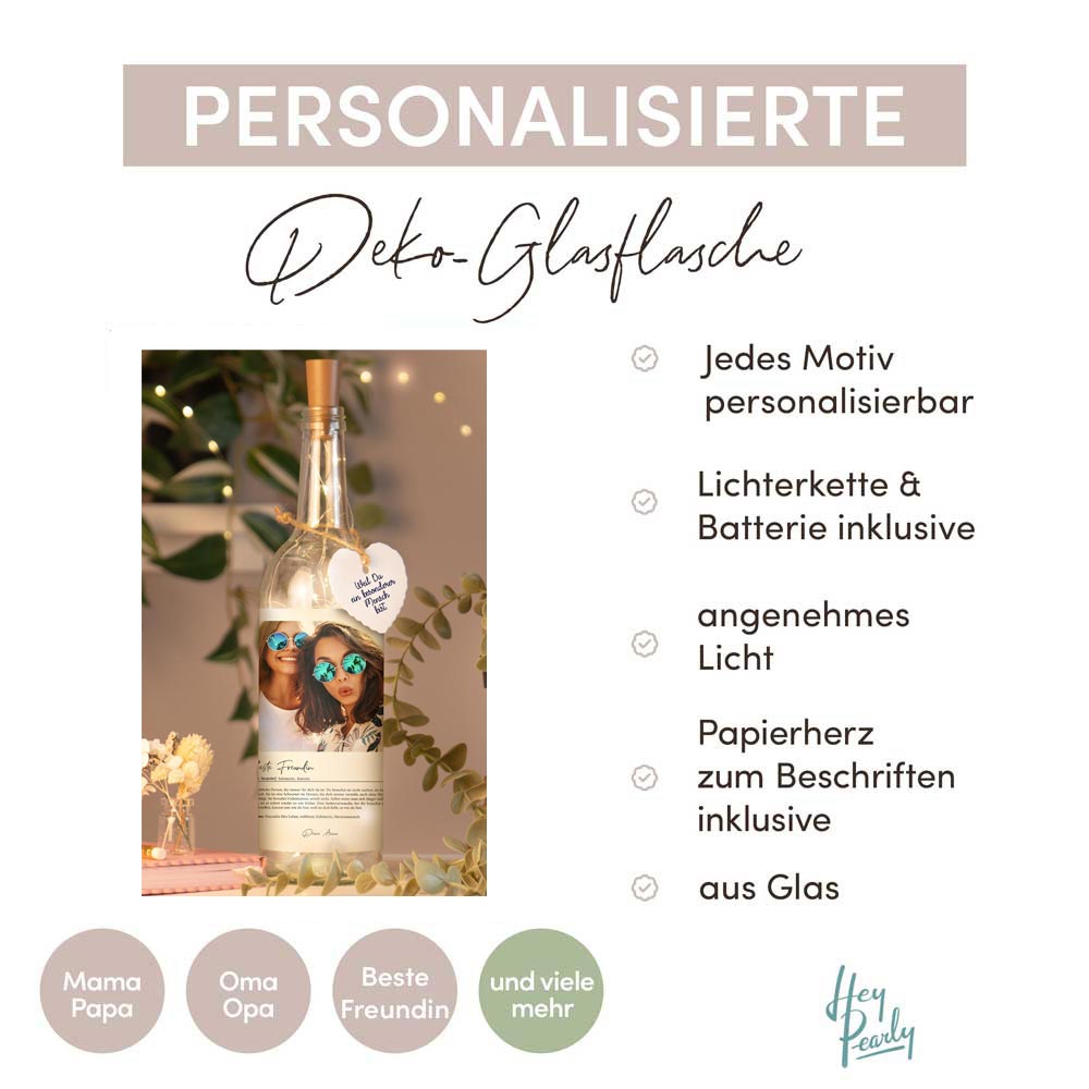 Personalisierte Lichterflasche "Definition"