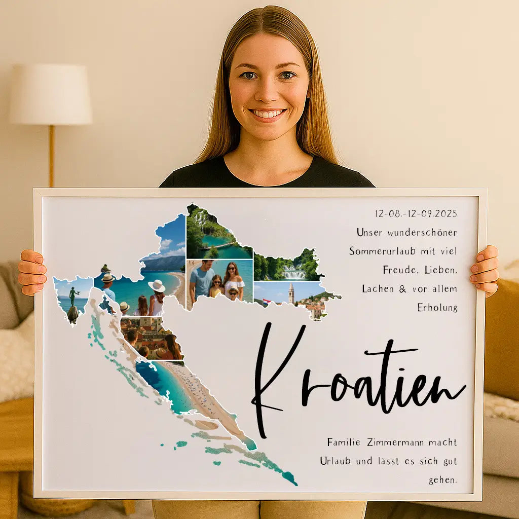 Personalisiertes Wandbild "Unser Urlaub #1"