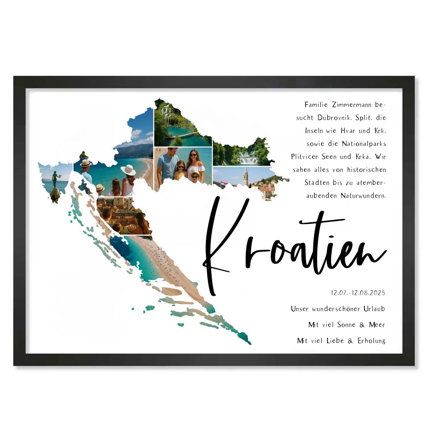 Personalisiertes Poster "Unser Urlaub #1"