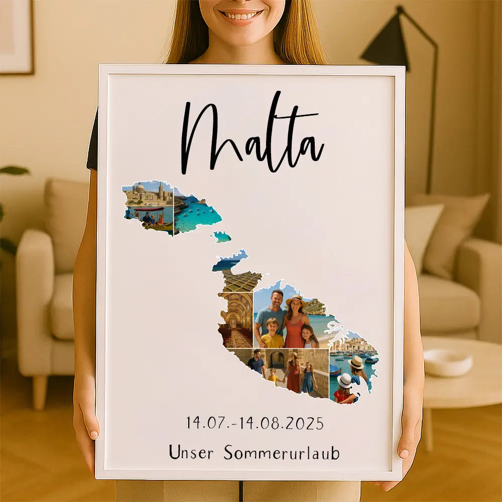 Personalisiertes Wandbild "Unser Urlaub #1"