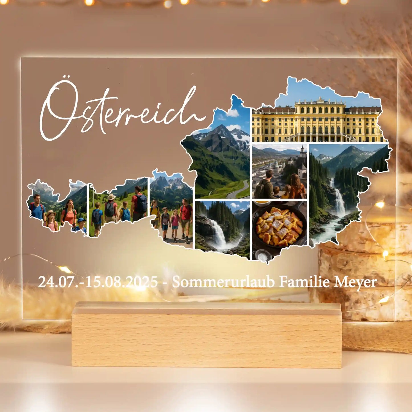 Personalisiertes Bild auf Acrylglas "Unser Urlaub #1"