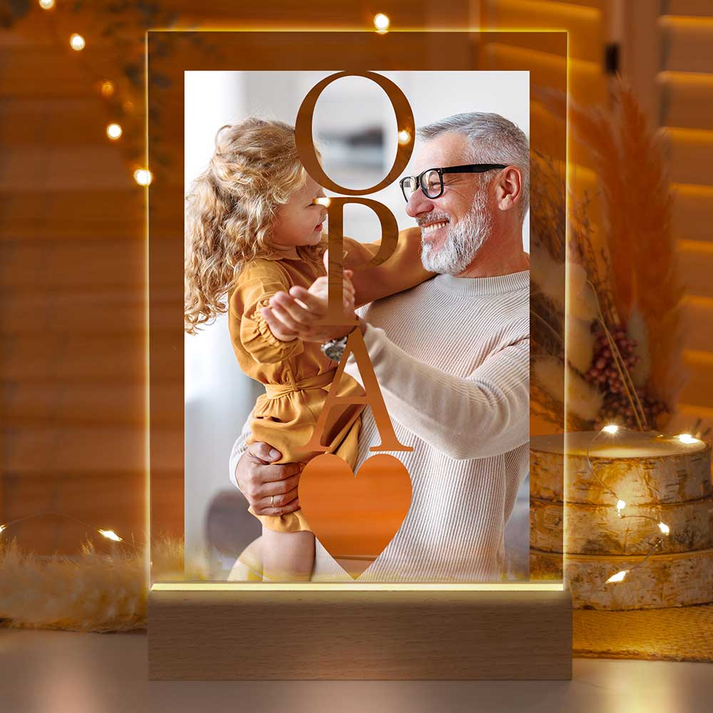 Personalisierte LED-Lampe aus Acrylglas "Dein Foto #1"