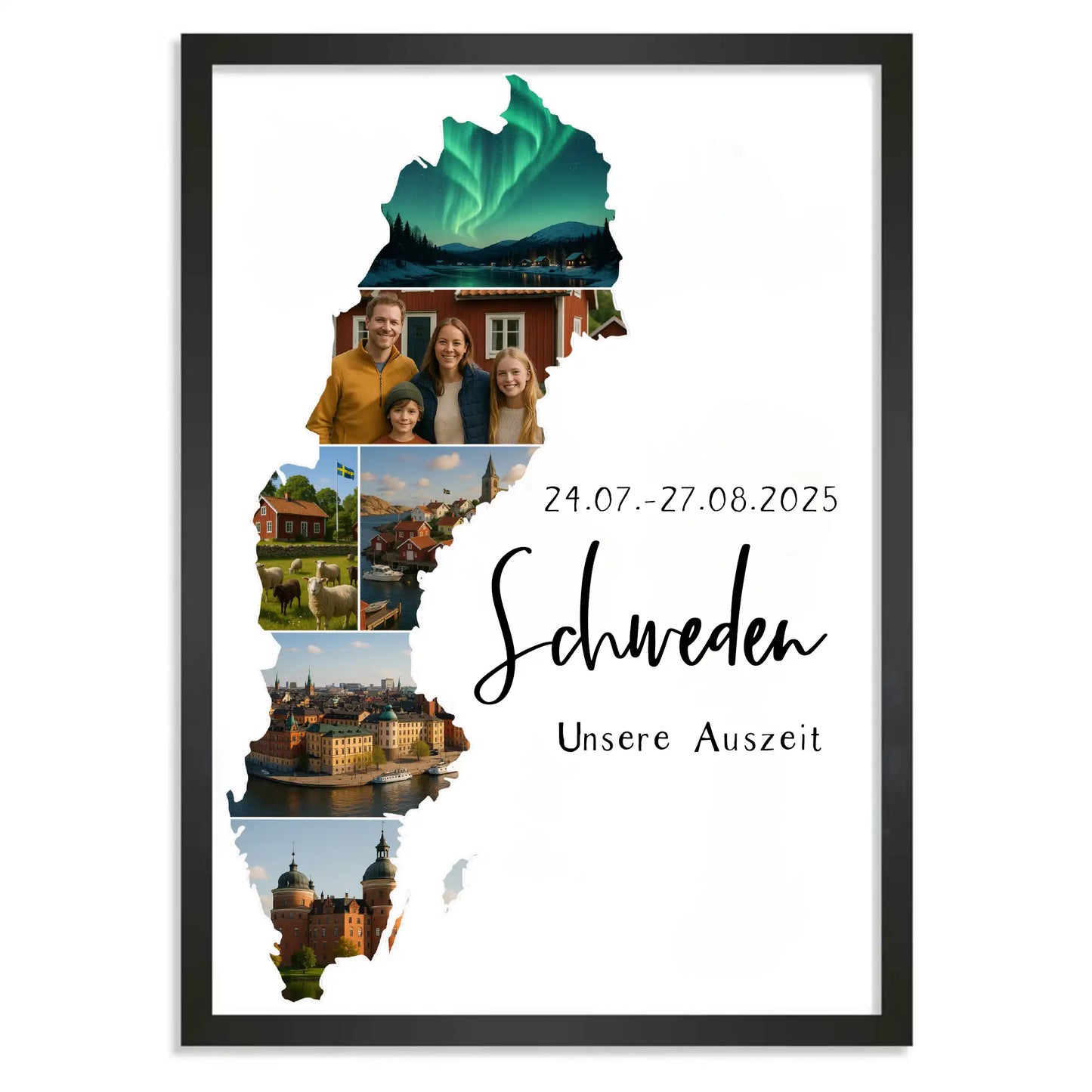 Personalisiertes Poster "Unser Urlaub #1"