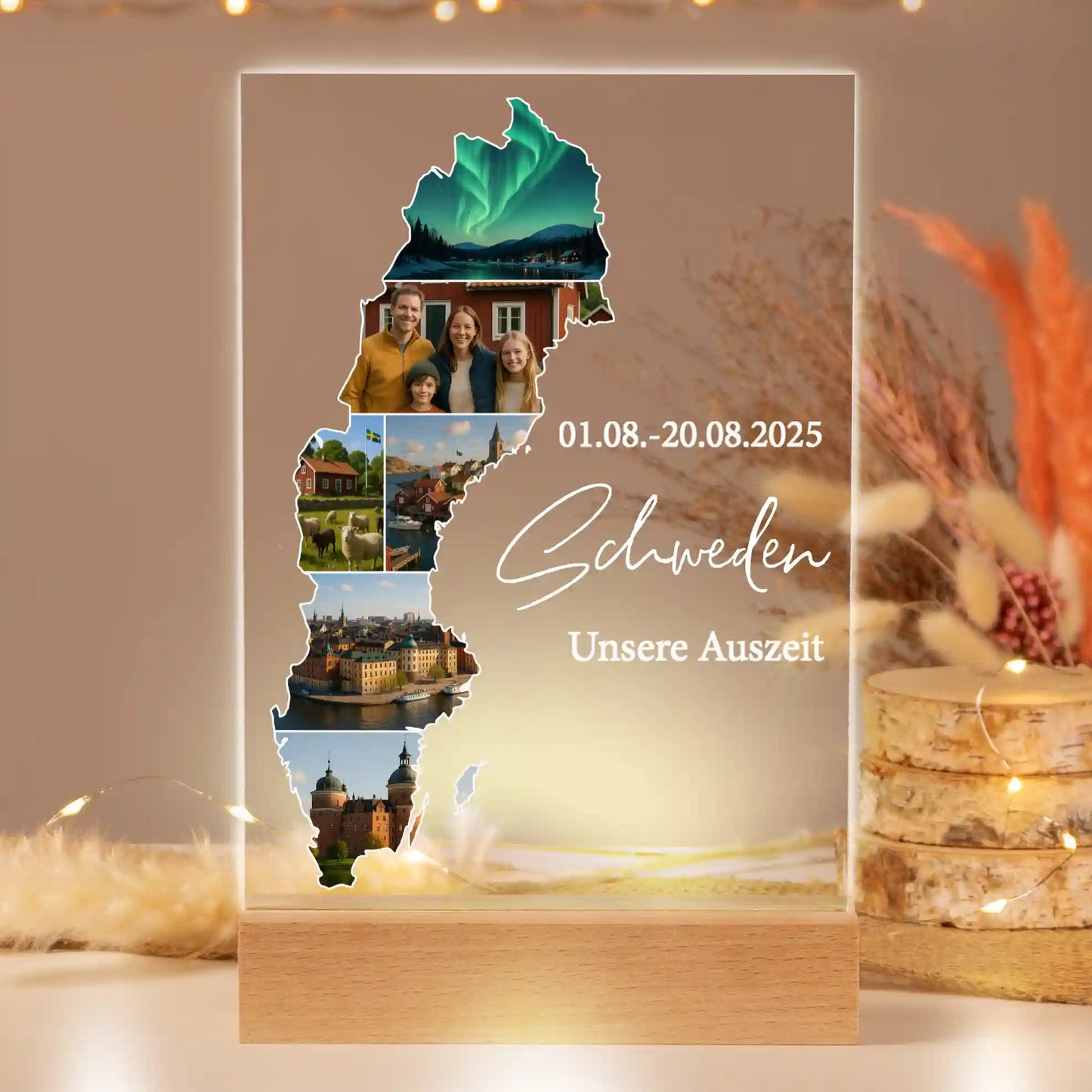 Personalisiertes Bild auf Acrylglas "Unser Urlaub #1"