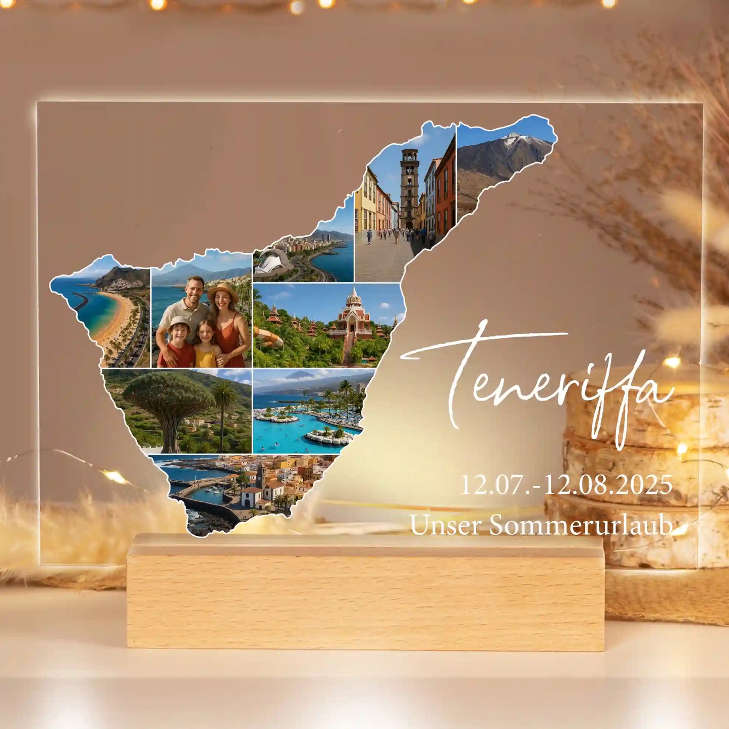Personalisiertes Bild auf Acrylglas "Unser Urlaub #1"