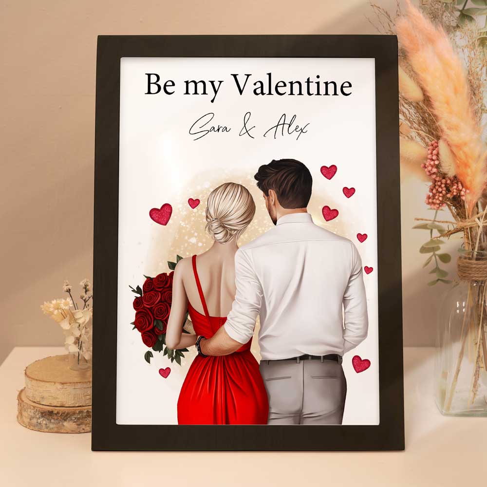Personalisiertes Poster "Be My Valentine #1" | Valentinstagsgeschenk