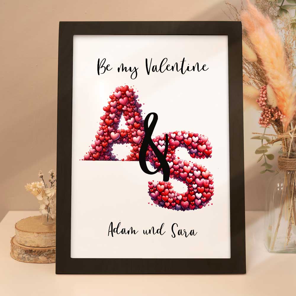 Personalisiertes Poster "Be My Valentine #2" | Valentinstagsgeschenk
