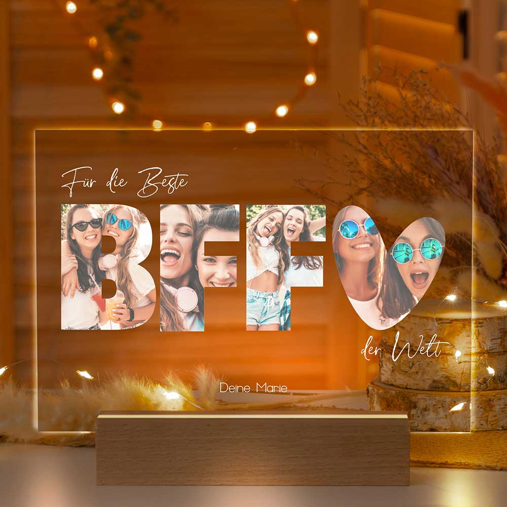 Personalisierte LED-Lampe aus Acrylglas "Fotocollage #3"