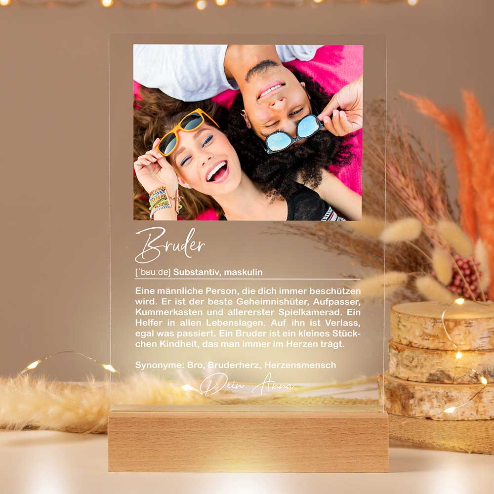 Personalisiertes Bild auf Acrylglas "Definition"