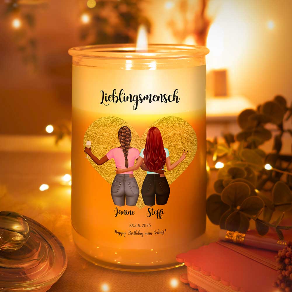 Personalisierte Duftkerze "Mädchen Mädchen"