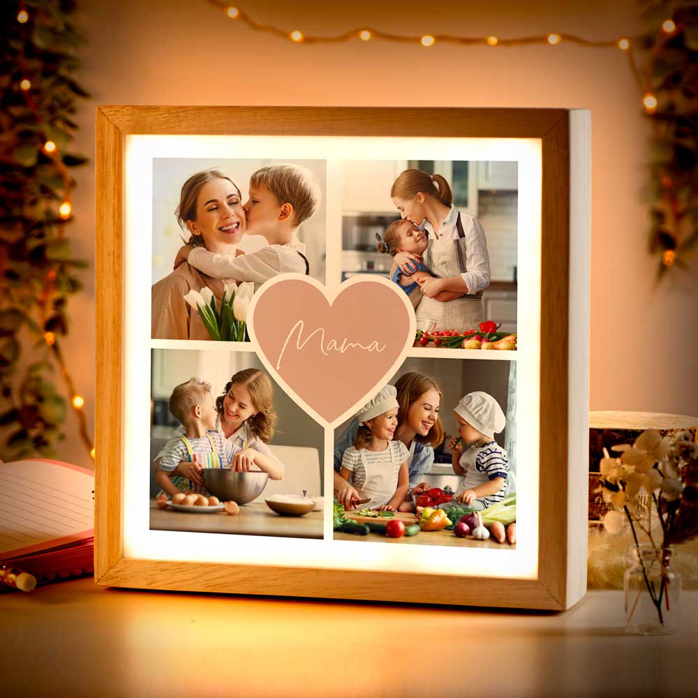 Beleuchteter Bilderrahmen inkl. personalisiertem Bild "Fotocollage #2"