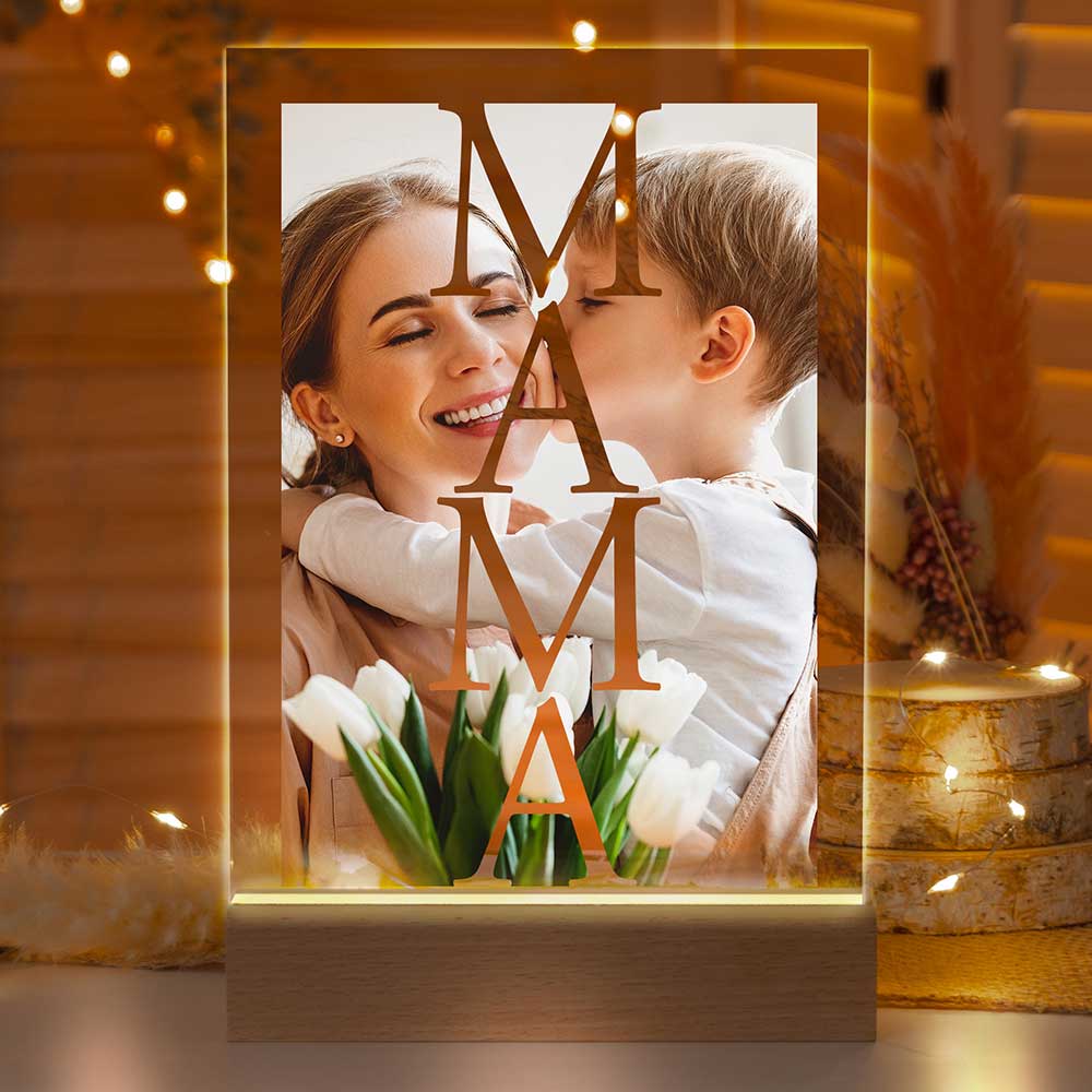 Personalisierte LED-Lampe aus Acrylglas "Dein Foto #1"