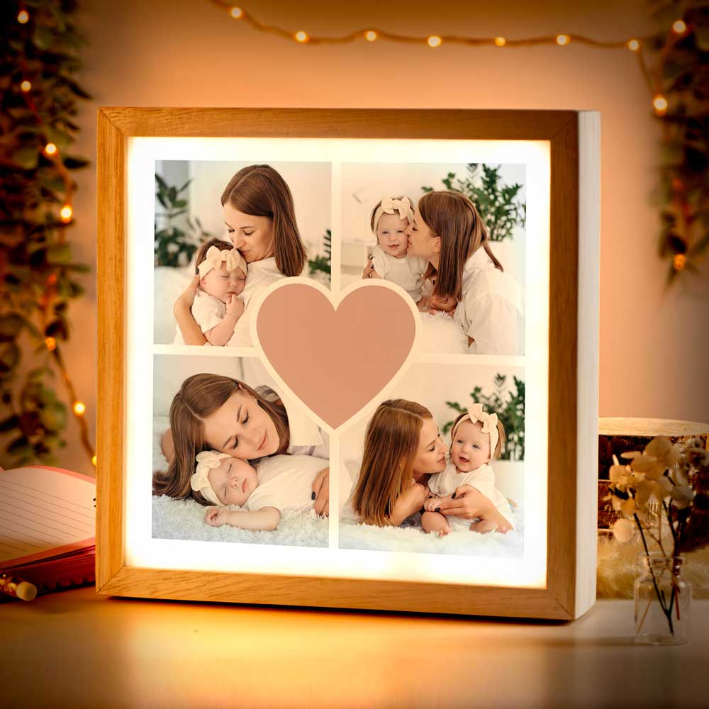 Beleuchteter Bilderrahmen inkl. personalisiertem Bild "Fotocollage #2"