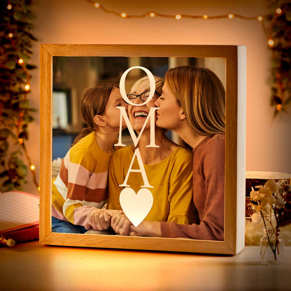 Beleuchteter Bilderrahmen inkl. personalisiertem Bild "Dein Foto #1"