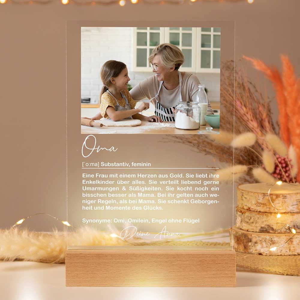 Personalisiertes Bild auf Acrylglas "Definition"