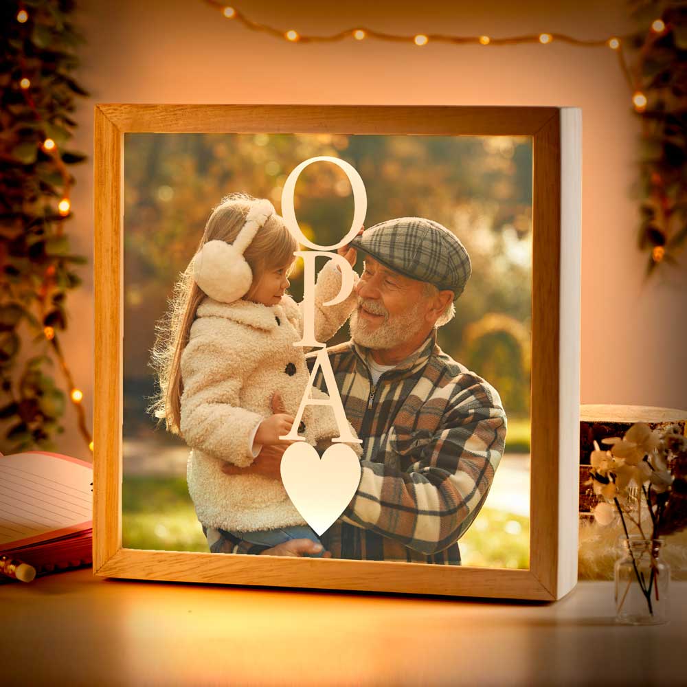 Beleuchteter Bilderrahmen inkl. personalisiertem Bild "Dein Foto #1"