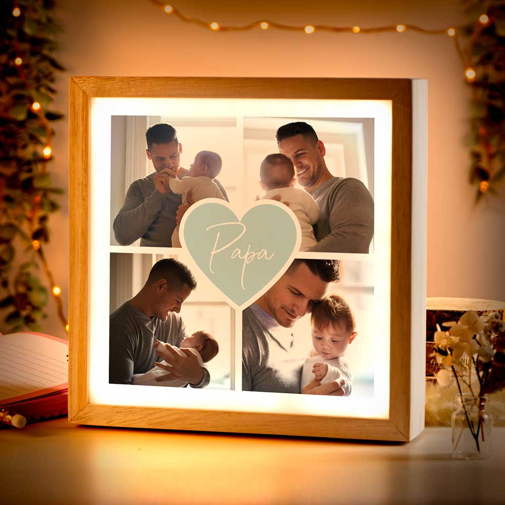 Beleuchteter Bilderrahmen inkl. personalisiertem Bild "Fotocollage #2"