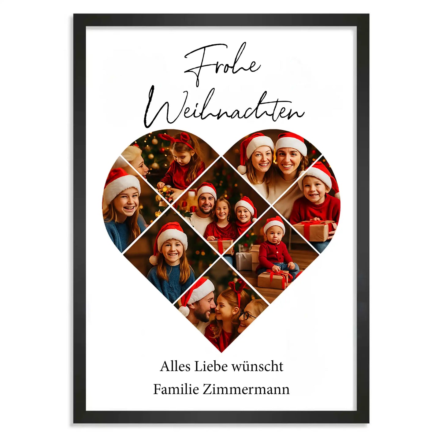 Personalisiertes Poster "Fotocollage #5 Herz"