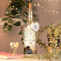 Personalisierte Lichterflasche "Wo alles begann #3" | Deine Stadt - Deine Karte - Deine Liebe | Valentinstagsgeschenk