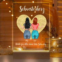 Personalisierte LED-Lampe aus Acrylglas "Mädchen Mädchen"