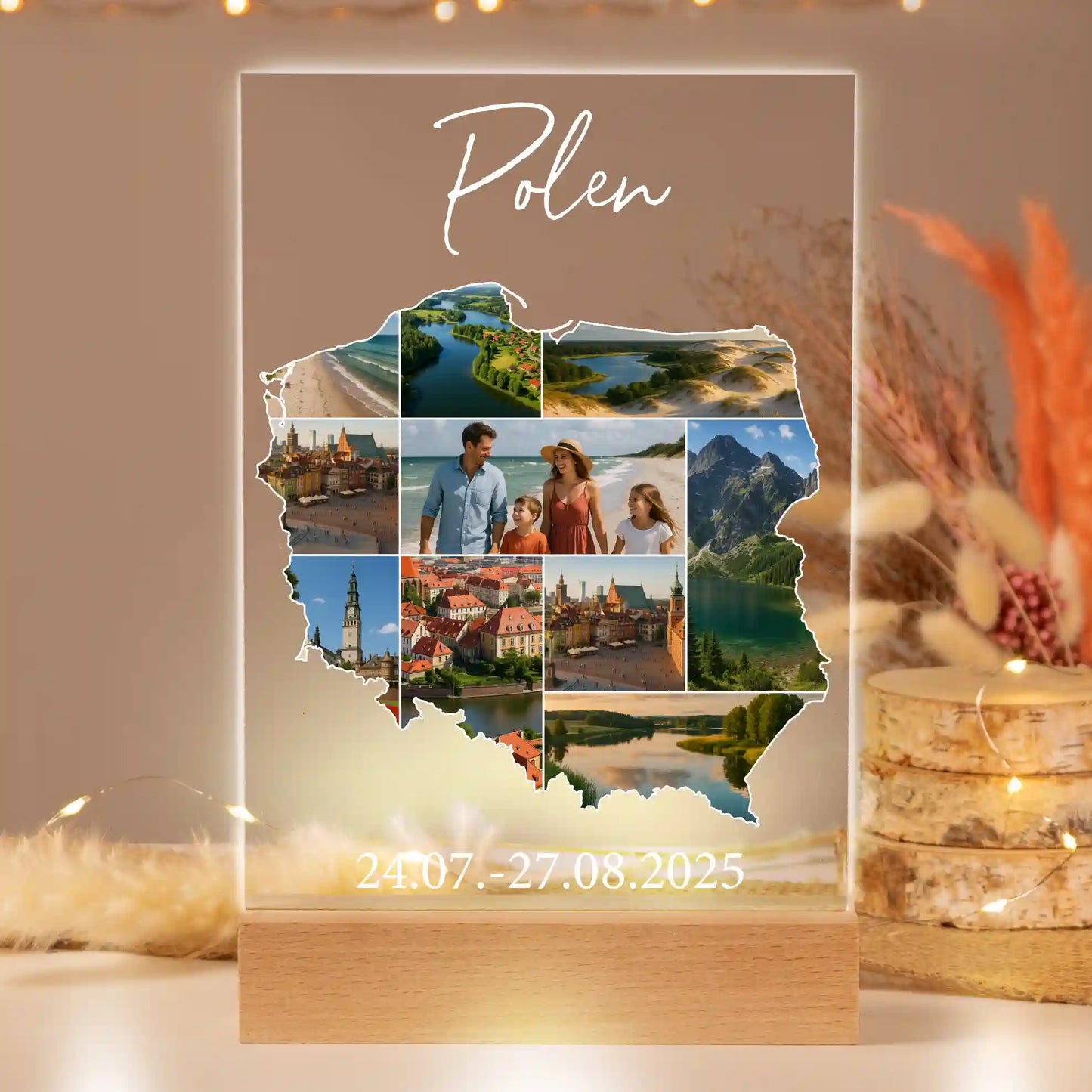 Personalisiertes Bild auf Acrylglas "Unser Urlaub #1"