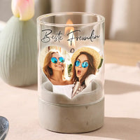 Personalisiertes Windlicht "Fotocollage #5 Herz"