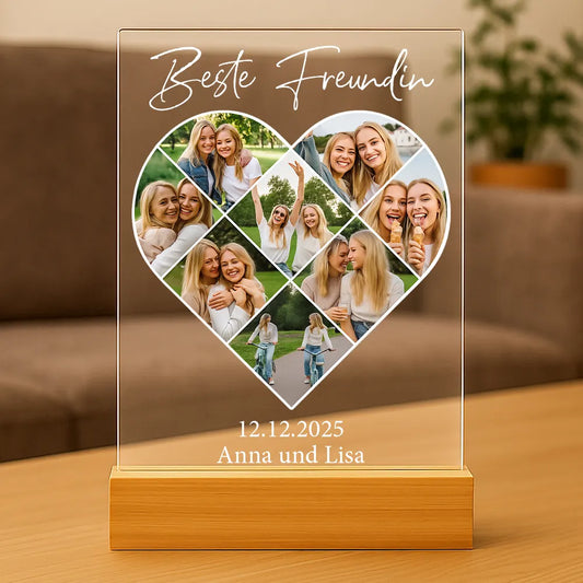 Personalisiertes Bild auf Acrylglas "Fotocollage #5 Herz"