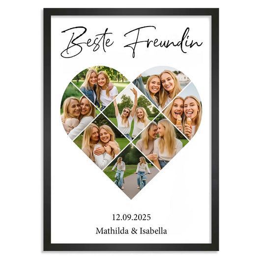 Personalisiertes Poster "Fotocollage #5 Herz"