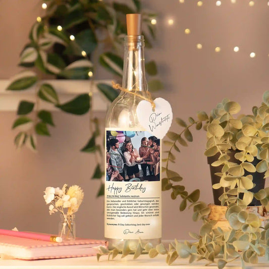Personalisierte Lichterflasche "Definition"
