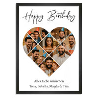 Personalisiertes Poster "Fotocollage #5 Herz"