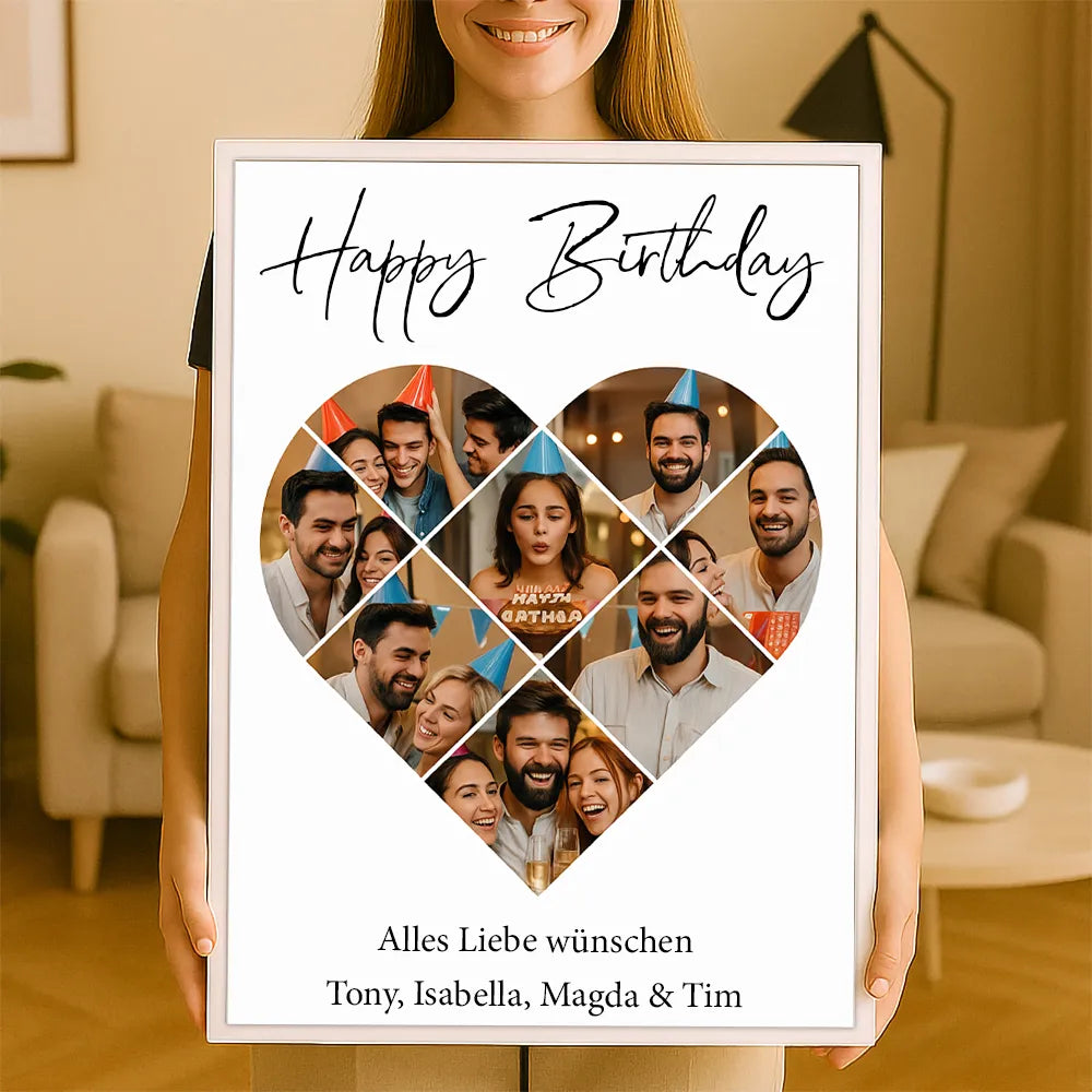 Personalisiertes Wandbild "Fotocollage #5 Herz"