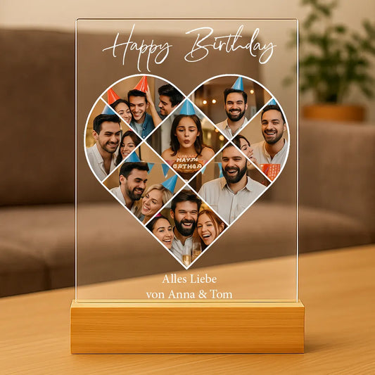 Personalisiertes Bild auf Acrylglas "Fotocollage #5 Herz"