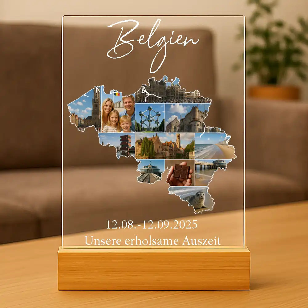 Personalisiertes Bild auf Acrylglas "Unser Urlaub #1"