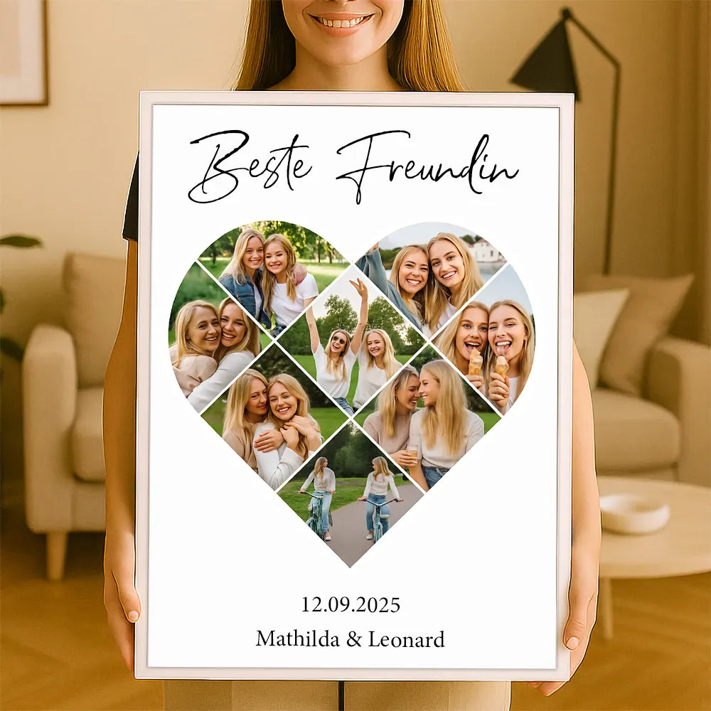 Personalisiertes Wandbild "Fotocollage #5 Herz"