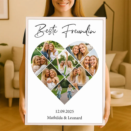 Personalisiertes Wandbild "Fotocollage #5 Herz"