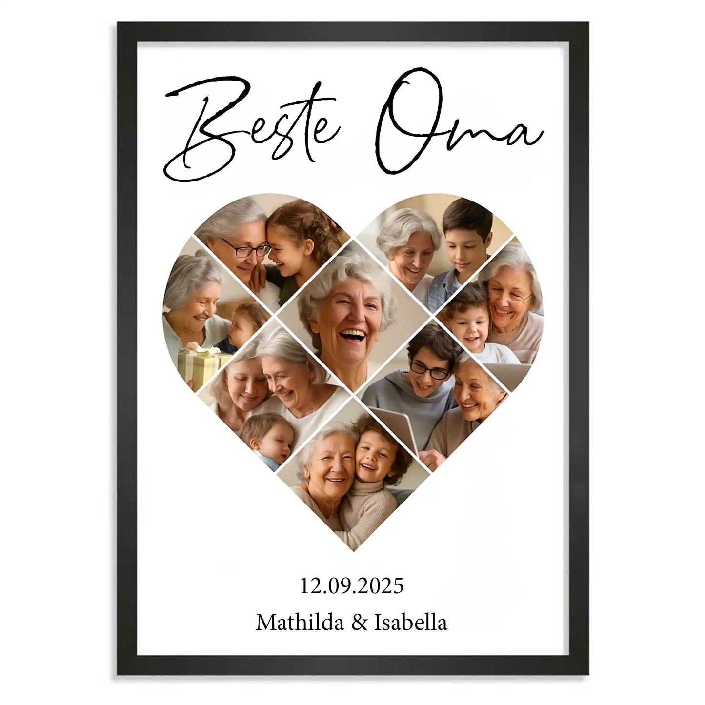 Personalisiertes Poster "Fotocollage #5 Herz"