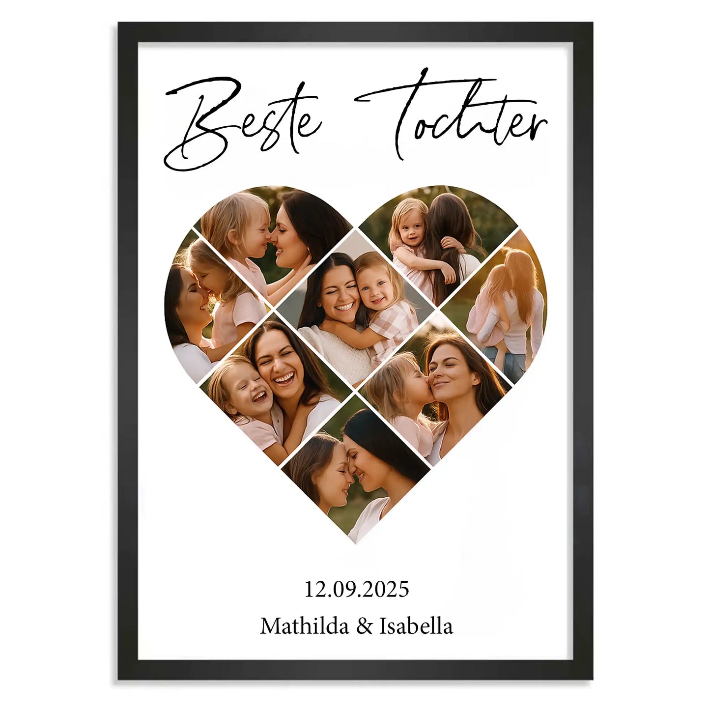 Personalisiertes Poster "Fotocollage #5 Herz"