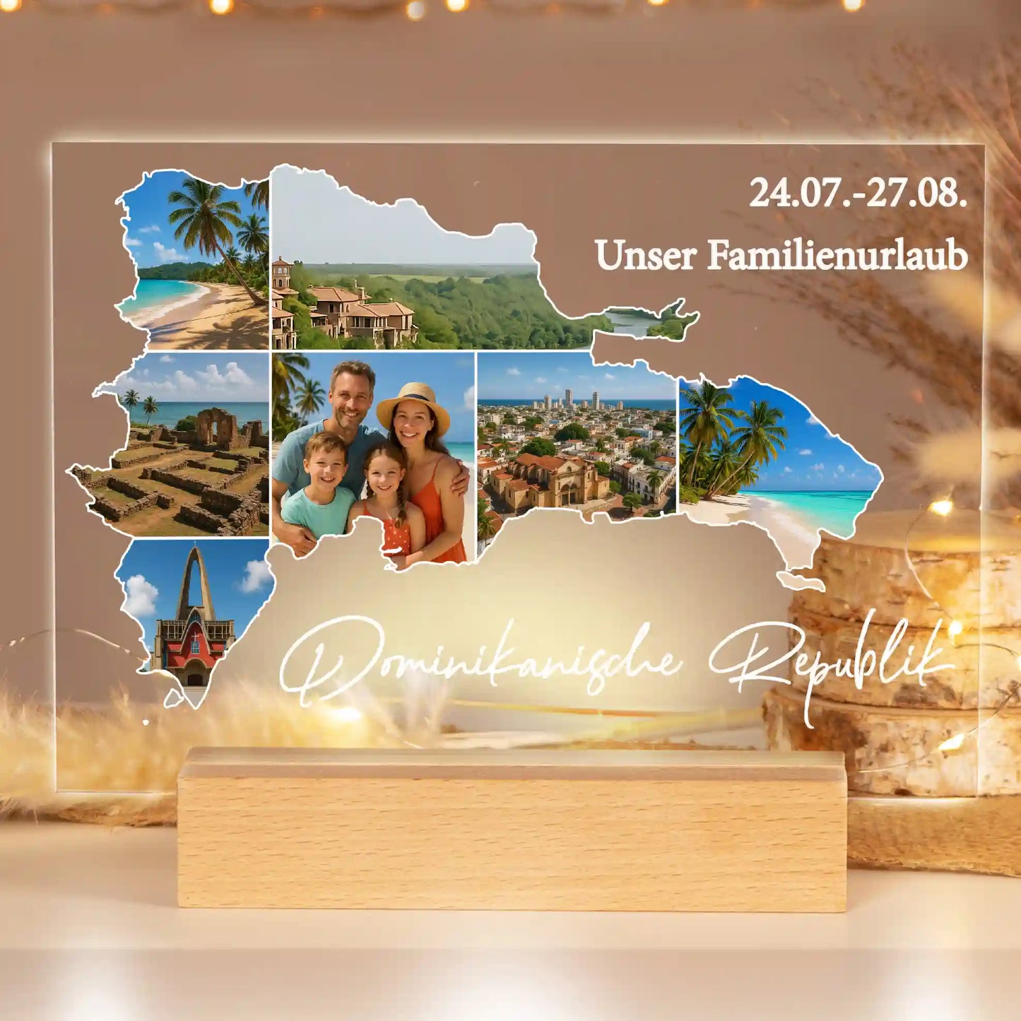 Personalisiertes Bild auf Acrylglas "Unser Urlaub #1"